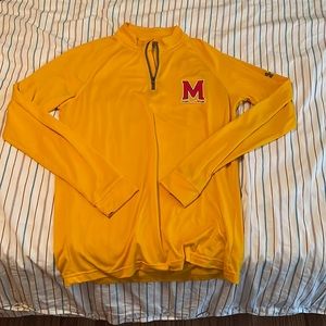 Under Armour University of Maryland lightweight quarter zip - yellow
